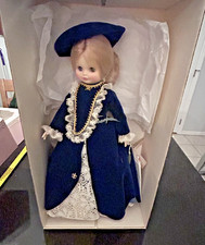 A Royal Doll NIB 16” Porcelain Style Collectible Blue Velvet Gown w/ Box