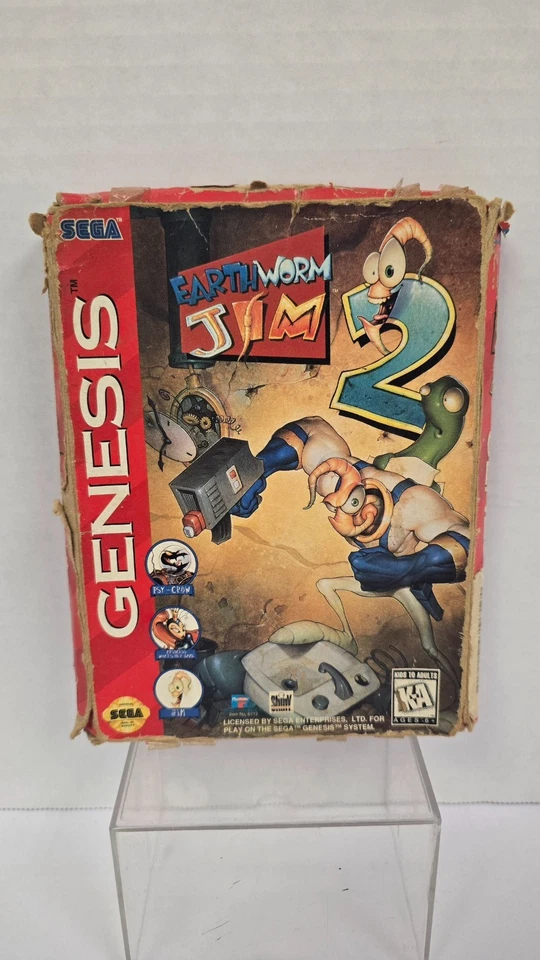 SEGA Genesis Earth Worm Jim 2 Auténtico *Probado y Funciona* Foto 2 de 4