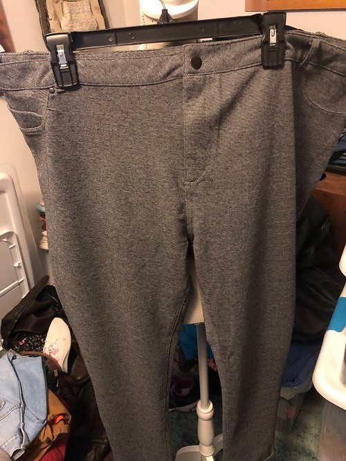 ASHLEY BLUE SKINNY DRESSY LEGGING PANTS SIZE 3XL