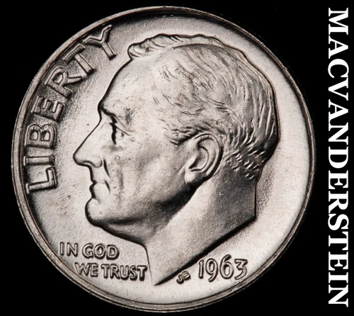 1963 Silver Roosevelt Dime-Choice Gem BU Lustrous No Reserve #i5818