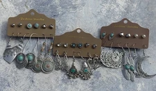 Wholesale Jewelry Set of 18 Earrings Stud Dangle Hook Lightweight Bohemian BOHO