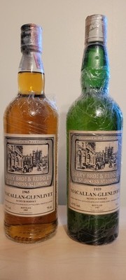 Macallan-Glenlivet Set Very RARE 1959 & 1965 Berry Bros& Rudd Old Bond Street 