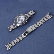 Bracelet Oyster Clasp 21mm Steel WatchBand WatchBand Silver