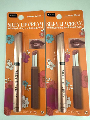 B.Pure Silky Lip Cream with Hydrating Hyaluronic Acid~Mauve Muse~New  