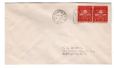 #656 Coil Edison Electric Light 1929 FDC - C.E. Nickles LINE PAIR