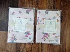 Pottery Barn Kids Floral Sabrina Basket Liner, Medium, Pink  NEW, SET/2