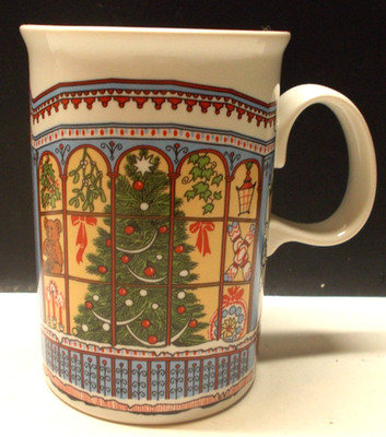 Vintage Dunoon Christmas Coffee Mug Christmas Tree Home Decorations Cat Scotland
