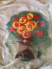 TOYANDONA 1 Set DIY Felt Christmas Apples Tree for Kids with Number and Apples 1