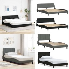  Bettgestell ohne Matratze Bettrahmen Stoff Einzelbett Doppelbett