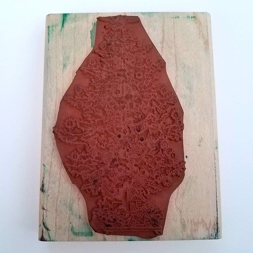 Victorian Christmas Tree Angel Rubber Stampede Stamp, A1419G, Cynthia Hart Vtg - Picture 2 of 2