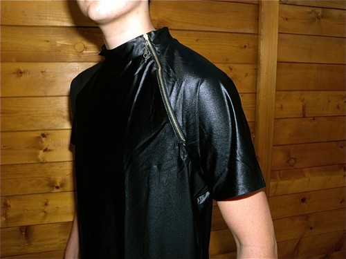 T-Shirt Zipped Lycra Gay catanzaro Size 1 (XS) Top Range New Label - Picture 2 of 3