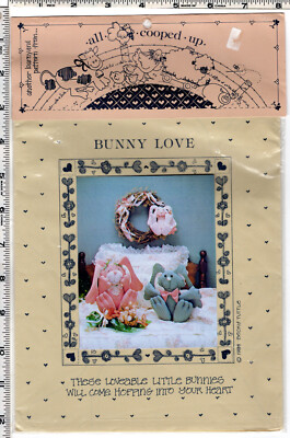 ''Bunny Love''  1984 All Cooped Up Sewing Craft Pattern Scarlet O'Hare Rhett Bunny
