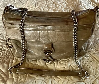 Rebecca Minkoff Hand Bag Mac Daddy Rock Glam Y2K Silver Chain Strap 11x7  $198