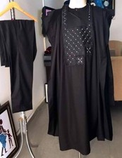 Black Agbada Babariga 3 Pieces Men Groom Suit Kaftan African Clothing for Men