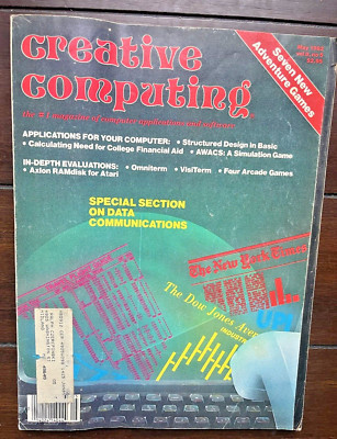 May 1982 Creative Computing Magazine Adventure Games Data Comm Apple ...