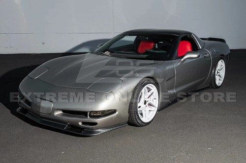 ZR1 Style Front Lip & Side Skirt For 97-04 Corvette C5 Hydro-Dipped Carbon Fiber - Picture 13 of 22