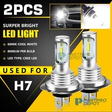 2x H7 LED Headlight Bulbs Conversion Kit High Low Beam 16000LM 6000K Super White