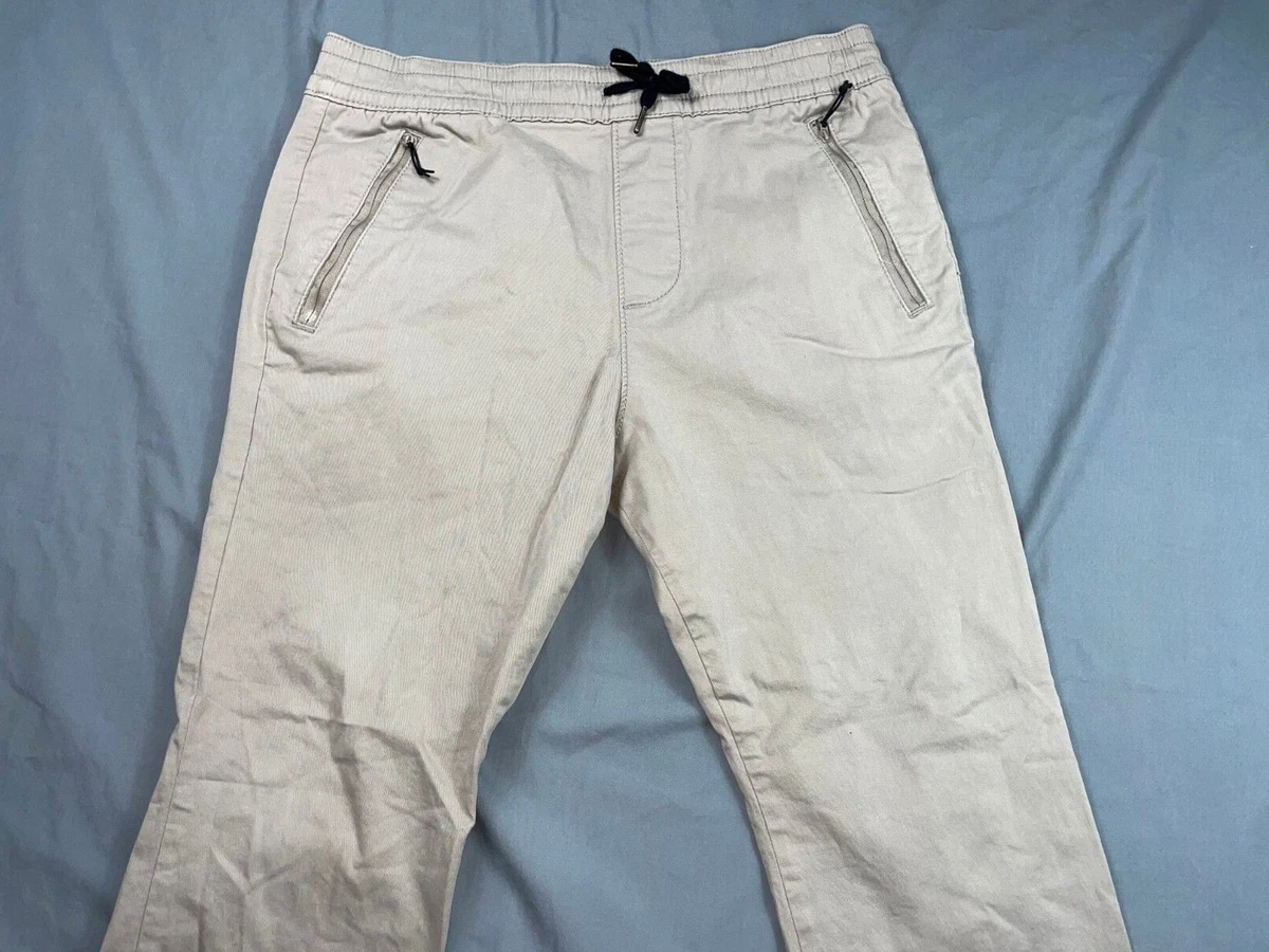 Hollister Flat Front Skinny Advanced Stretch Jogger Pants. Beige, Men's M.  GUC!!