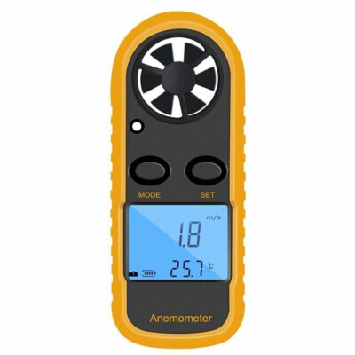 Digital Anemometer Windmessgerät Air Flow Geschwindigkeit Messung Thermometer KG