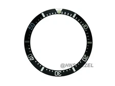 BLACK ALUMINUM BEZEL INSERT FOR ROLEX  SEADWELLER DEEPSEA GLOW GREEN IN DARK