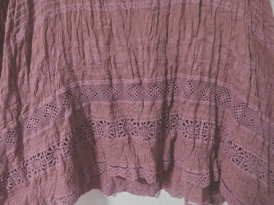 PRIVATSACHEN Crash Tunika Kleid 46-48 (2) Spitze Coutureseide 'rosenholz' - Bild 3 von 4