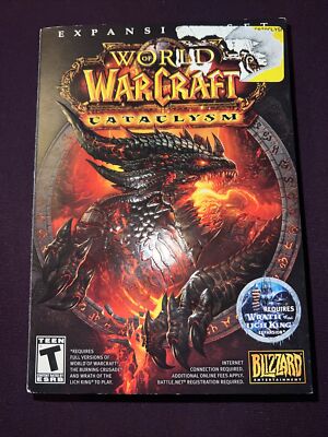 New! World of Warcraft: Cataclysm [Expansion Set] (PC DVD-ROM) Factory Sealed!