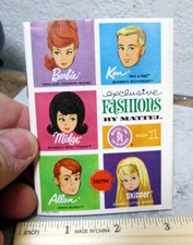 vintage 1963 Barbie, Ken, Midge, Allan Skipper Mattel Fashion outfit Booklet 1