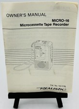 ‘Realistic’ Owner’s Manual for 2-Speed Micro-16 Micro-Cassette Tape Recorder