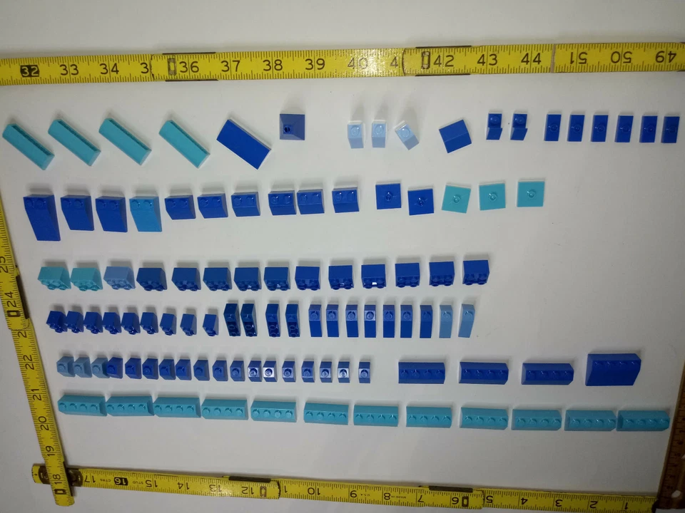 Over 100 piece Genuine Lego Shades Blue waterfall Roof slopes jumpers Beach MOC - Image 2 of 4