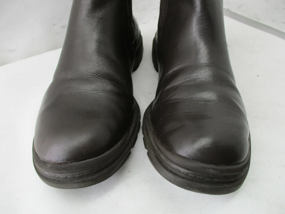 Botines cómodos sin cordones de cuero marrón Banana Republic para mujer talla 6 Foto 3 de 4