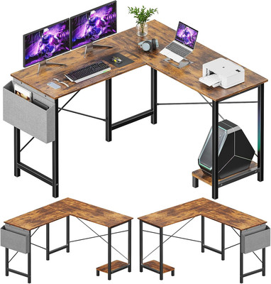 L Shaped Desk 50 Inch Computer Gaming Corner Table for Writing Study Student PC 