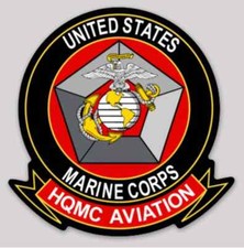 4" MARINE CORPS AVIATION HEADQUARTERS HQMC STICKER DECAL USA MADE
