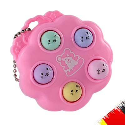 Safe ABS Handheld Game Console Convenient Key Chain Stress Relief (Pink)