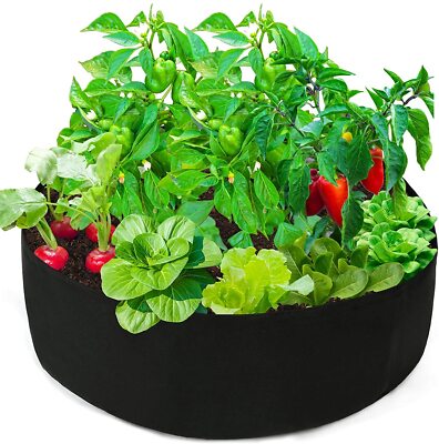 1 Pack Fabric Raised Garden Bed,Square Garden Flow... - Vicedeal