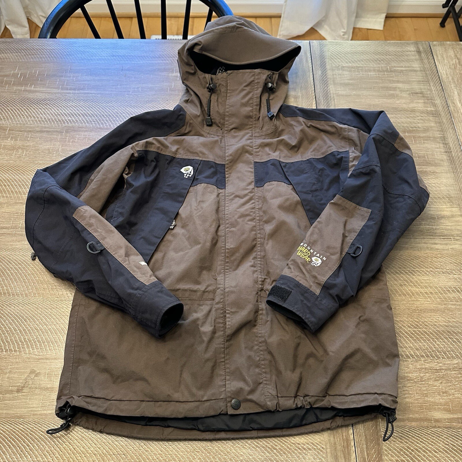 Mountain Hardwear Jacket Mens S Brown Exposure II Conduit Hooded Ski Parka Shell