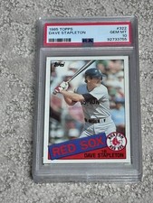 1985 TOPPS BASEBALL CARD PSA 10 LOW POP DAVE STAPLETON BOSTON RED SOX