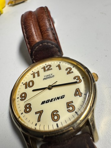 Timex Quartz 1997 35MM Watch Dial Stamped "Boeing" New Battery Runs Good - Picture 9 of 11