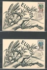 FRANCE ILLUSTARTED EUROPA CARDS FDC EUROPE COUNSEL STRASBOURG CD 1957 LOT(FR 54)