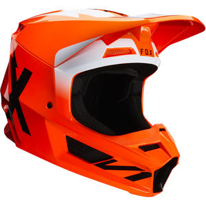 orange motocross helmet