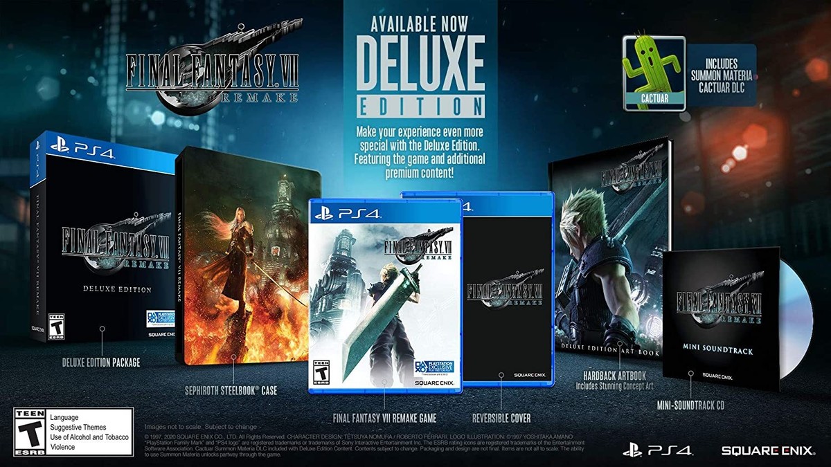 Final Fantasy 7 Remake Deluxe Edition PlayStation 4 PS4 NEW SEALED