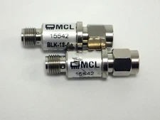 MINI CIRCUITS BLK-18-S+ COAXIAL DC BLOCK SMA F-M 50 OHM 0.01-18 GHz 50V MAX 2pcs