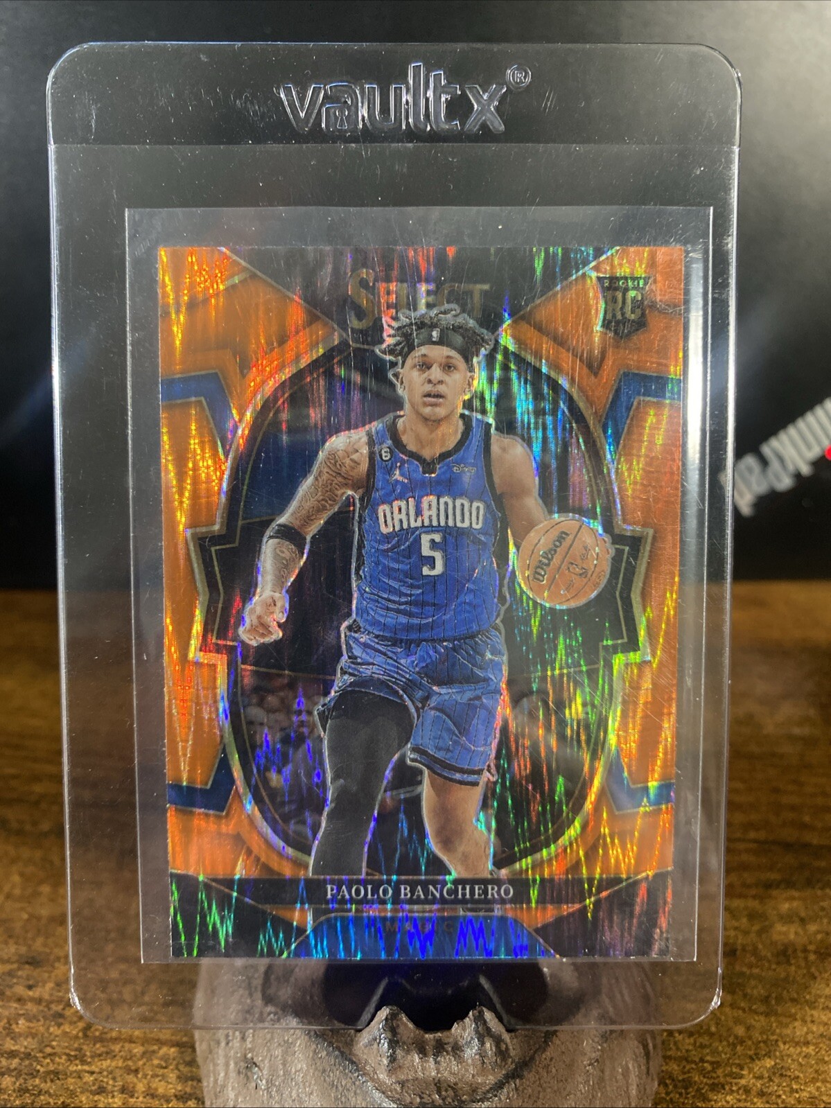 2022-23 Panini Select - Concourse Orange Flash Prizm #72 Paolo Banchero (RC)