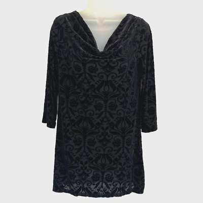Ruby Ribbon Black Floral Velvet Burnout Mini Dress M Goth 90s Whimsigoth |  eBay