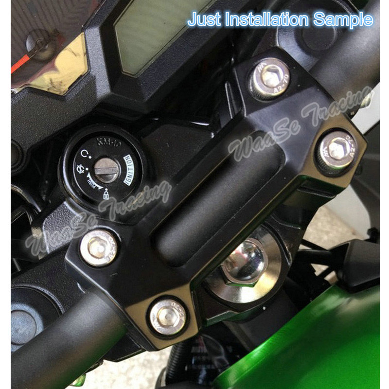 Handlebar Clamp Kit Riser Bar +30mm Green For 1318 KAWASAKI Z250 Z300
