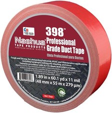 Nashua 398 Red Duct Tape, Heavy Duty, Water Resistant, 1.89 Inch x 60 yds, 1 Rol