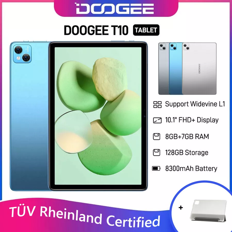 Doogee T10E Mint Green 128GB 4GB RAM Gsm Smart Tablet Unisoc T606 10.1  inches Display 10.1-inch Chipset Unisoc T606 Front Camera 5MP Rear Camera  8MP RAM 4GB Storage 128GB Battery Capacity Li-Po