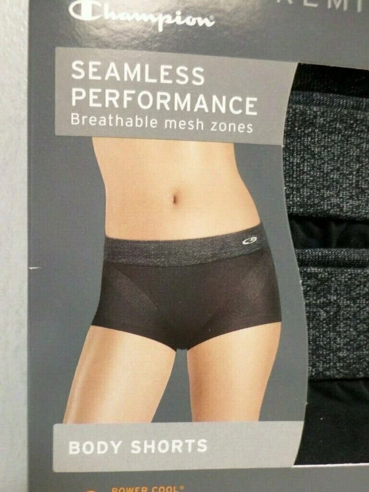 C9 Champion Women's 3pk Premium Seamless Performance Body Shorts, Black, Large - Image 3 of 4