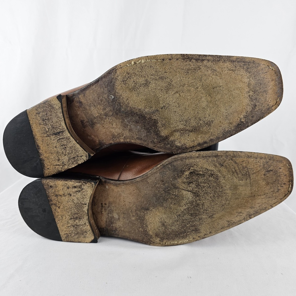 Magnanni 9662 Cognac Brown Cap Toe Oxford Shoes Mens Size 13 