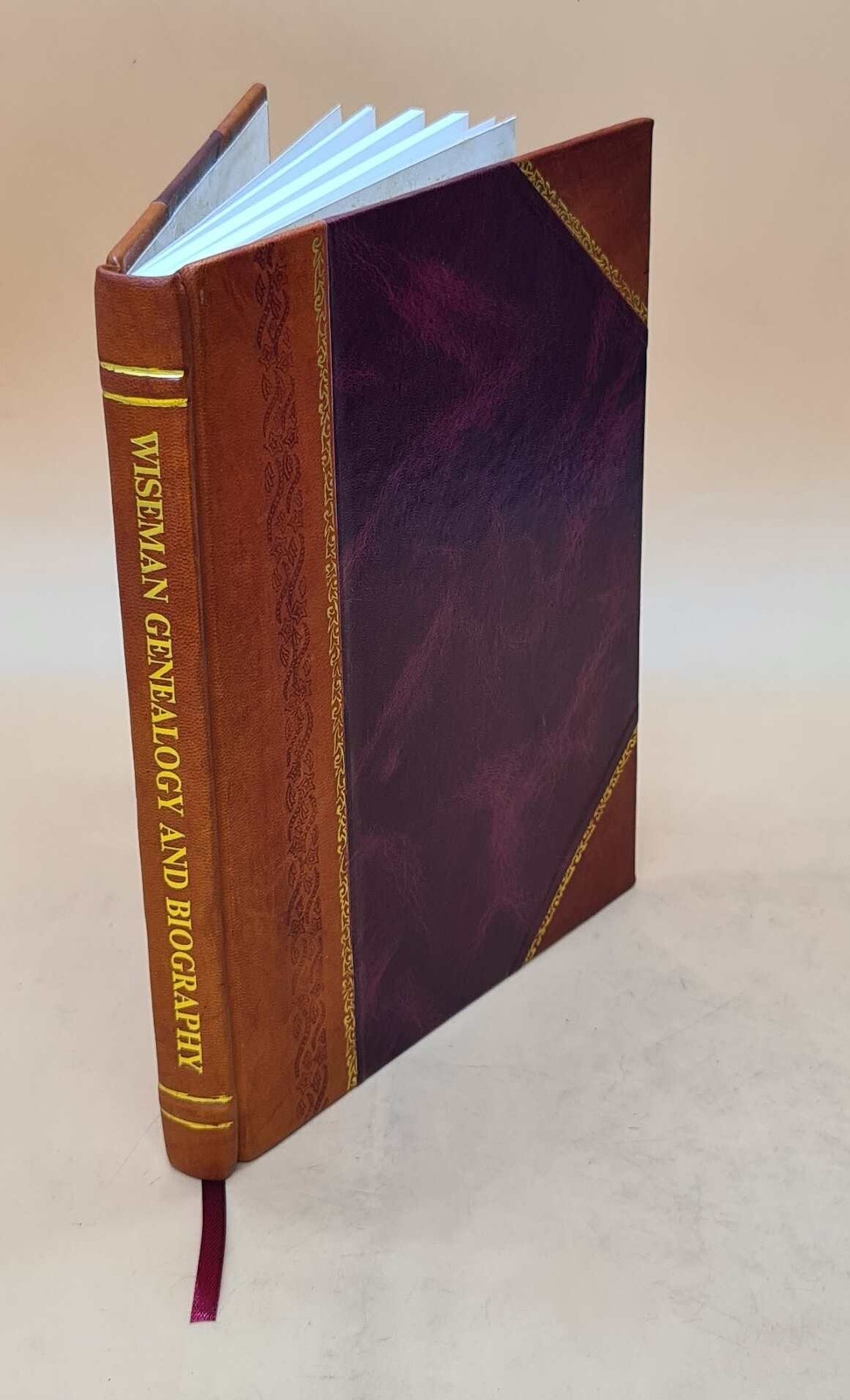 Wiseman Family History and Biography 1910 Leather Bound Edition by Benjamin Winfi Wiseman  