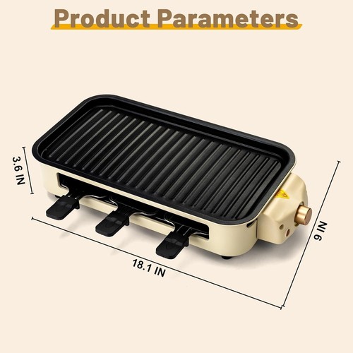 Pukomc Electric Indoor Grill,2 in 1 Indoor Grill Non-stick 1500W - Picture 5 of 9